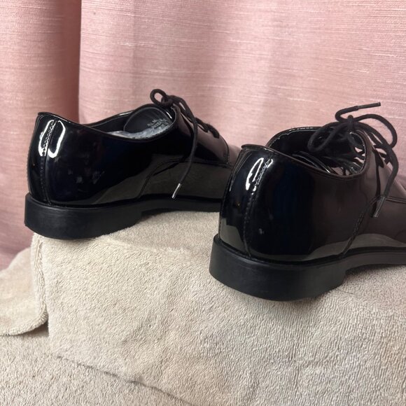 Joseph Abboud Mens Black Shiny Dress Shoes Size 9M Formal Lace-Up 4600 123022 - Picture 7 of 16